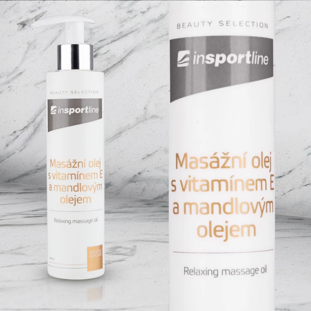 Masažno olje inSPORTline z vitaminom E in mandljevim oljem 200 ml