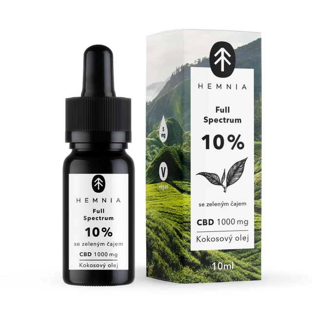 Kokosový olej Hemnia Full Spectrum CBD 10%, 1000 mg, 10 ml