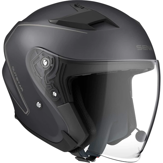 Moto přilba SENA Outstar s integrovaným headsetem - 2.jakost - matně černá