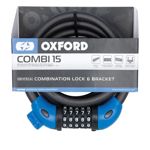 Cable Lock Oxford Combi Coil15 150 cm