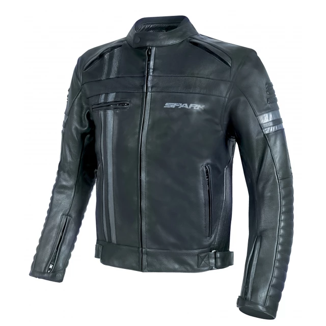 Spark Brono Evo Herren Leder Motorradjacke - schwarz