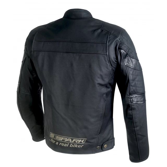 Men’s Leather Moto Jacket SPARK Dark - 4XL