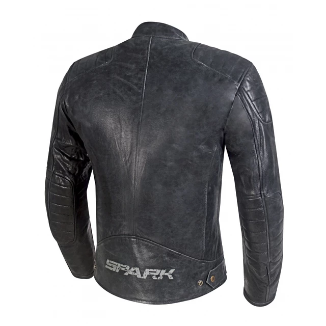 Men’s Leather Motorcycle Jacket Spark Hector - Black