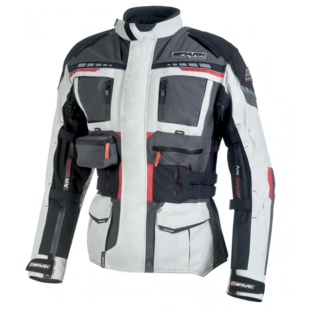 Spark Avenger Herren Tetil-Motorradjacke - grau - grau