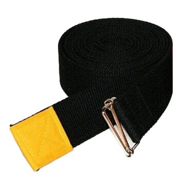 Yoga Strap ZAFU 320x4 cm - Green-Yellow-Red - Black