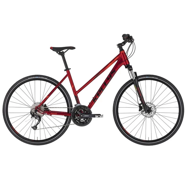 Dámsky crossový bicykel KELLYS PHEEBE 30 28" - model 2020 - White - Dark Red