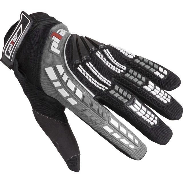 Child Motocross Gloves Pilot - Black-Red, 4 - Black-Grey