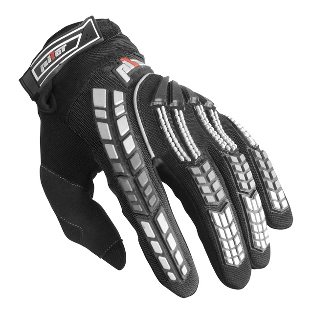 Child Motocross Gloves Pilot - Black-Red, 5 - Black