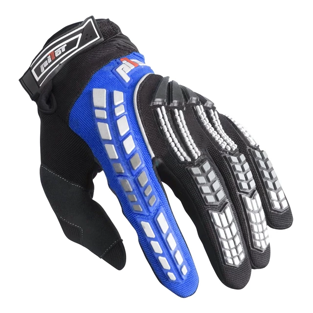 Child Motocross Gloves Pilot - Black-Red - Black-Blue