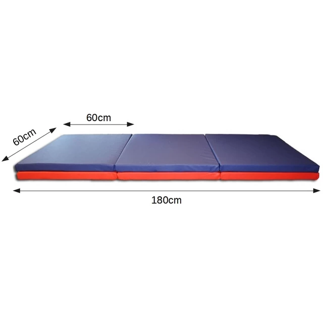 Folding Gymnastics Mat inSPORTline Pliago 180x60x5 - Blue