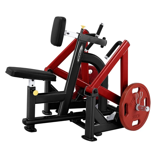 Seated Pull Down/Rowing Machine Steelflex PlateLoad Line PLSR - Grey - Black-Red