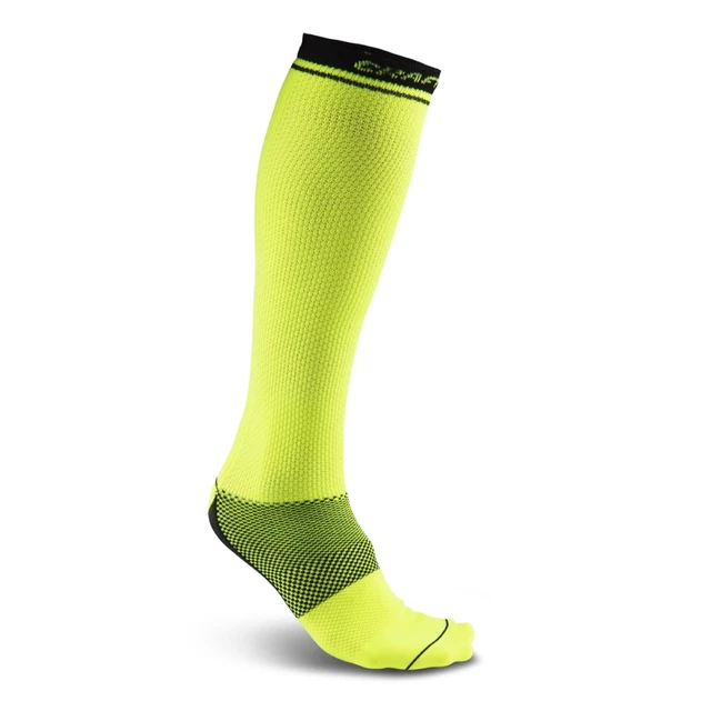 Compression Knee Socks CRAFT Body Control - Black - Yellow