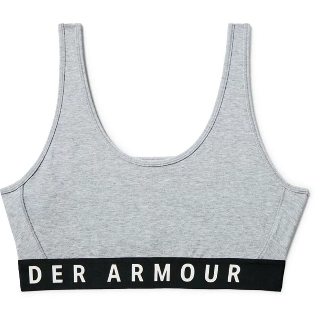 Dámska podprsenka Under Armour Favorite Cotton Everyday Htr - M - Steel Full Heather / Black / White