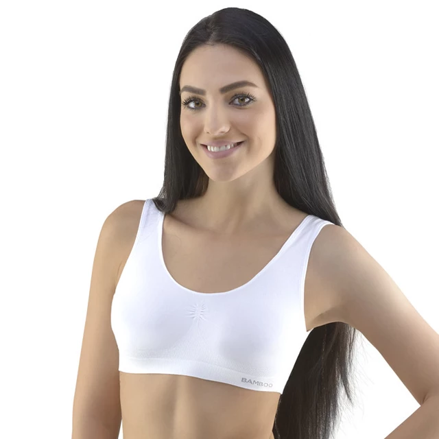 Bra with Wide Shoulder Straps EcoBamboo - White