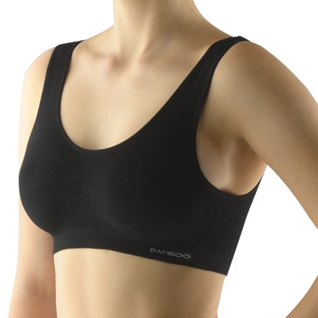 Bra with Wide Shoulder Straps EcoBamboo - Black - Black