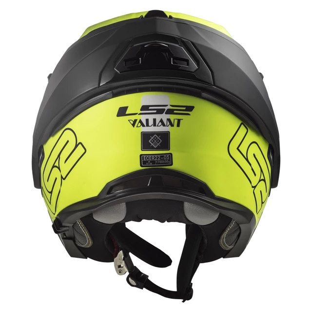 Flip-Up Motorcycle Helmet LS2 FF399 Valiant Lumen / H-V Yellow - Prox Matt Black Titanium