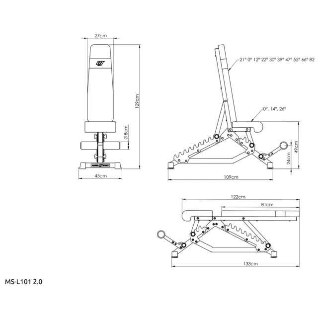 Állítható pad MS-L101 2.0 - Marbo Sport