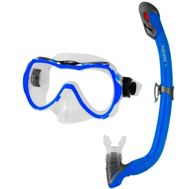 Aqua-Speed Enzo Kindertaucherbrille mit Samos Schnorchel blau