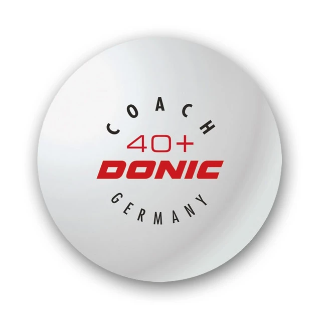 Die Pingpong-Bälle Donic 40+ Coach Weiß 6 Stk.