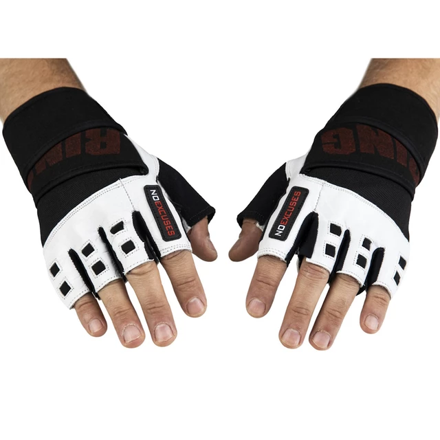 Fitness rukavice inSPORTline Shater - čierno-biela