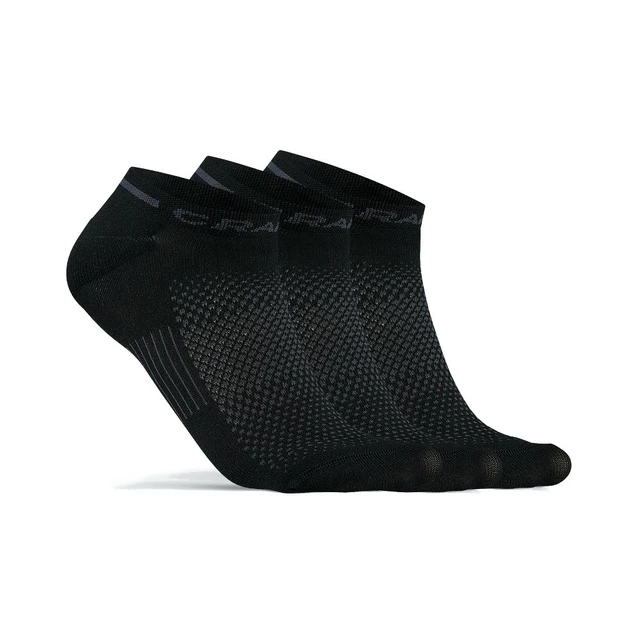 Kotníkové ponožky CRAFT CORE Dry Shaftless 3 páry - černá - černá