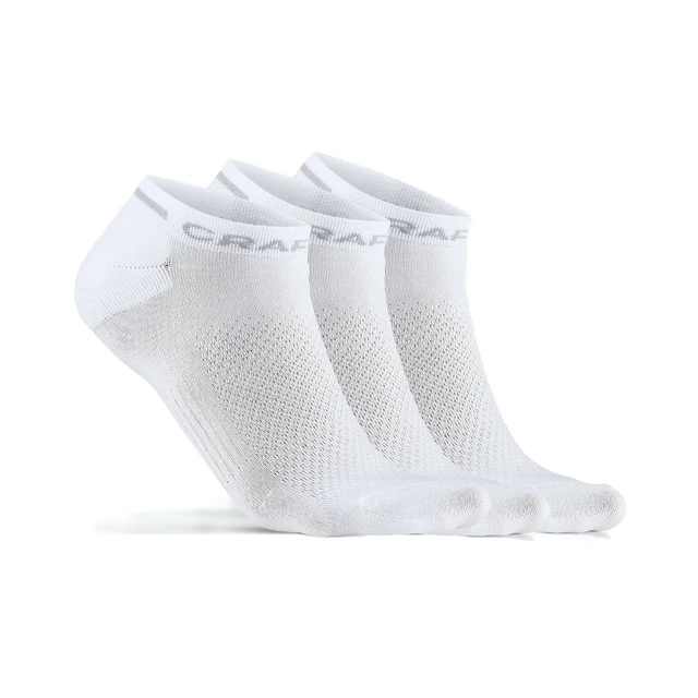 Členkové ponožky CRAFT CORE Dry Shaftless 3 páry - biela