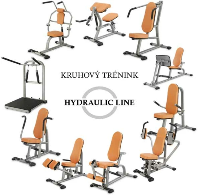 Set 10 strojů Kruhový trénink Hydraulicline - oranžová