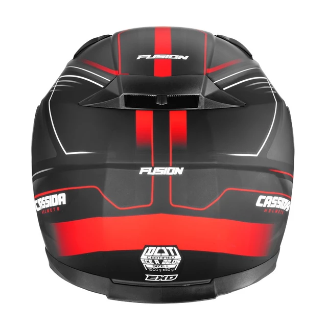 Cassida Apex Fusion Motorradhelm - schwarz matt/rot fluo/weiss