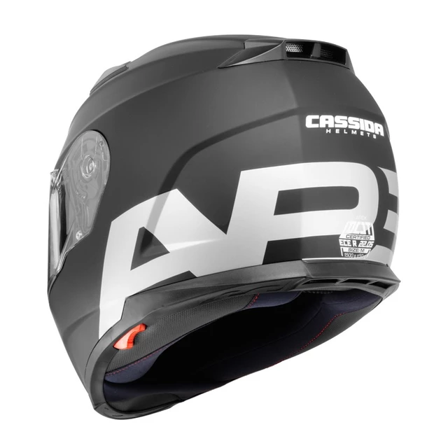 Motorcycle Helmet Cassida Apex Vision - Matte Black/Reflective Grey