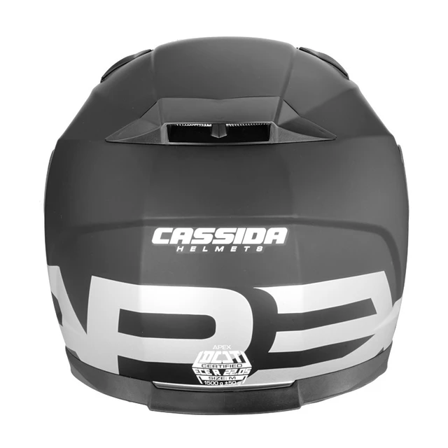 Moto přilba Cassida Apex Vision - černá matná/šedá reflexní