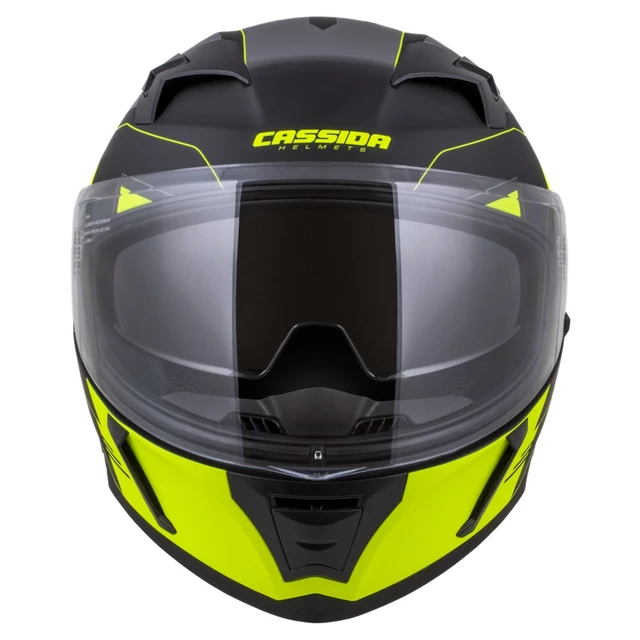 Cassida Integral 3.0 RoxoR Motorradhelm - schwarz matt/gelb hivis/grau