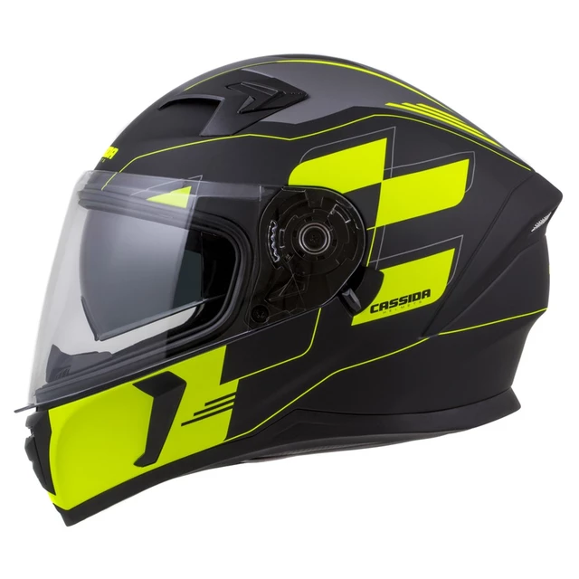 Cassida Integral 3.0 RoxoR Motorradhelm - schwarz matt/gelb hivis/grau