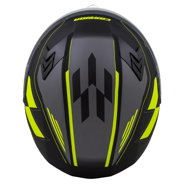 Cassida Integral 3.0 RoxoR Motorradhelm - schwarz matt/gelb hivis/grau