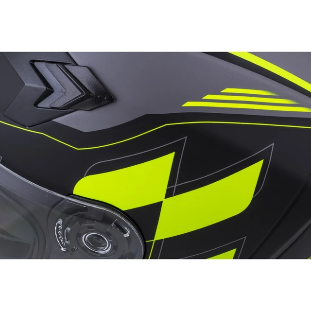 Cassida Integral 3.0 RoxoR Motorradhelm - schwarz matt/gelb hivis/grau