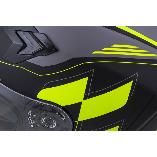 Moto přilba Cassida Integral 3.0 RoxoR - černá matná/žlutá fluo/šedá