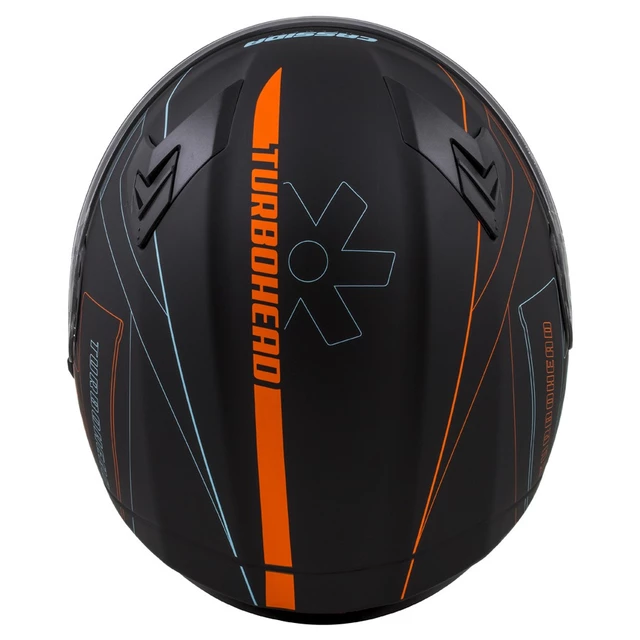 Motorcycle Helmet Cassida Integral 3.0 Turbohead - Matt Black/Orange/Blue