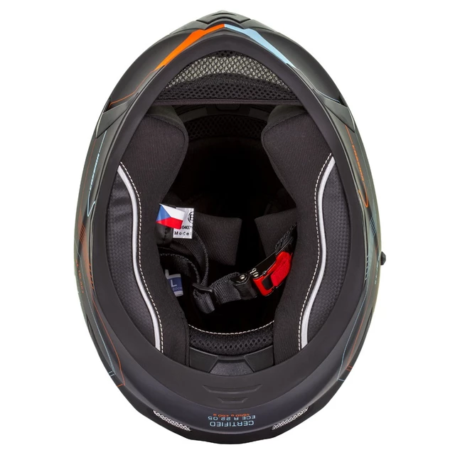 Motorcycle Helmet Cassida Integral 3.0 Turbohead - Matt Black/Orange/Blue