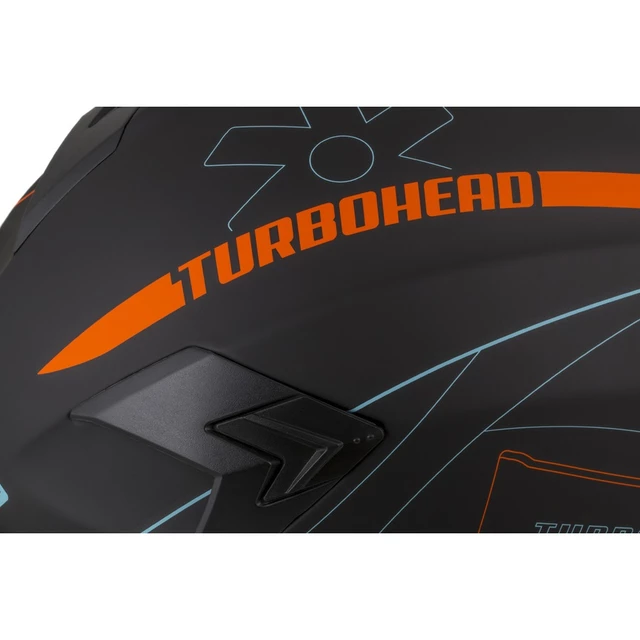 Motorcycle Helmet Cassida Integral 3.0 Turbohead - Matt Black/Orange/Blue