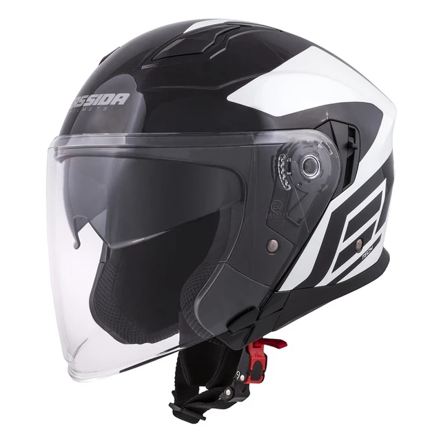 Cassida Jet Tech Corso Motorradhelm - schwarz/weiss - schwarz/weiss