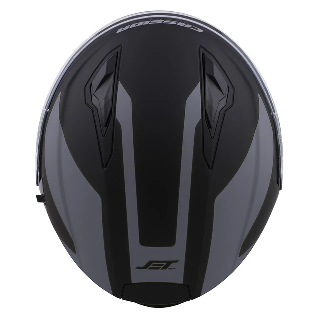 Motorcycle Helmet Cassida Jet Tech Corso - Black/White