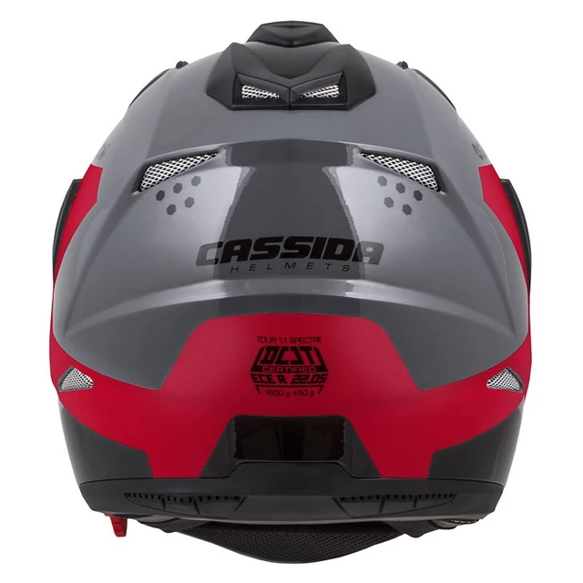 Motorcycle Helmet Cassida Tour 1.1 Spectre - Grey/Light Grey/Fluo Yellow/Black
