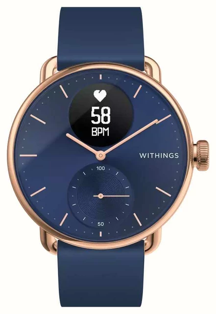 Withings Scanwatch 38 mm okosóra - Rose Gold - kék