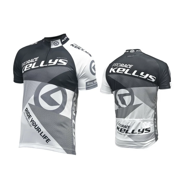 Cyklistický dres Kellys PRO Race krátky rukáv - Orange - White