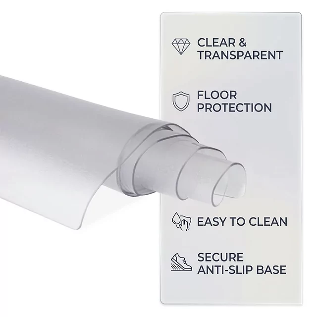 Průhledná zátěžová podložka inSPORTline Proteko Clear 255x65x0,15 cm