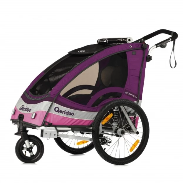 Multifunctional Bicycle Trailer Qeridoo Sportrex 1 - Purple - Purple