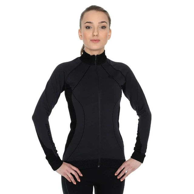 Damen-Thermo-Sweatshirt Brubeck MERINO - durchgehender Reißverschluss