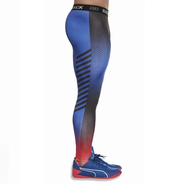 BAS BLACK Quantum Herren Leggings - blau-rot