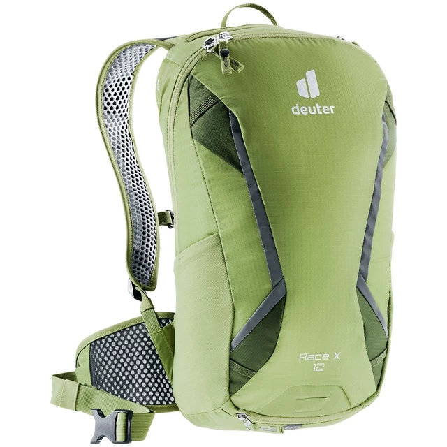 Cycling Backpack Deuter Race X - Black - Pistachio-Pine