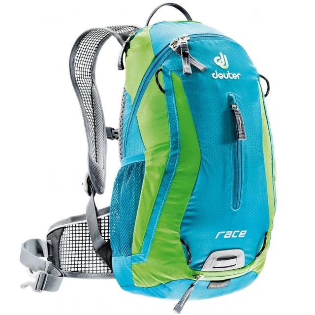 Cycling Backpack DEUTER Race 2016 - Black-White - Blue-Green