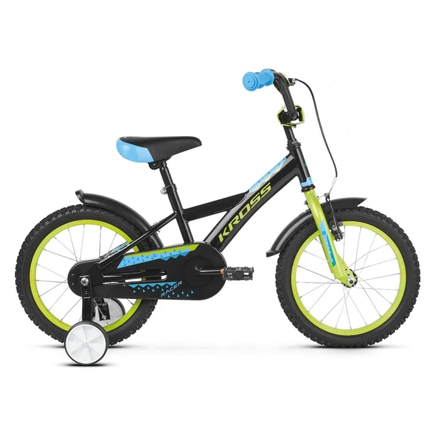 Children’s Bike Kross Racer 3.0 16” – 2019 - Black/Lime/Blue Glossy - Black/Lime/Blue Glossy